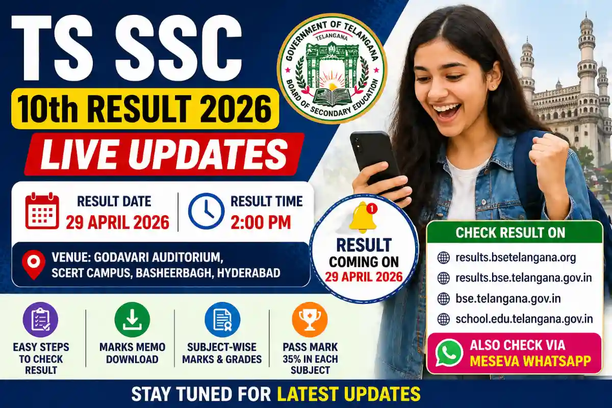 Telangana TS SSC 10th Result 2026