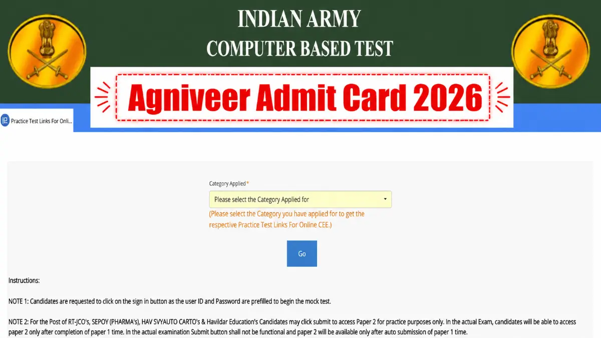 Agniveer Admit Card 2026