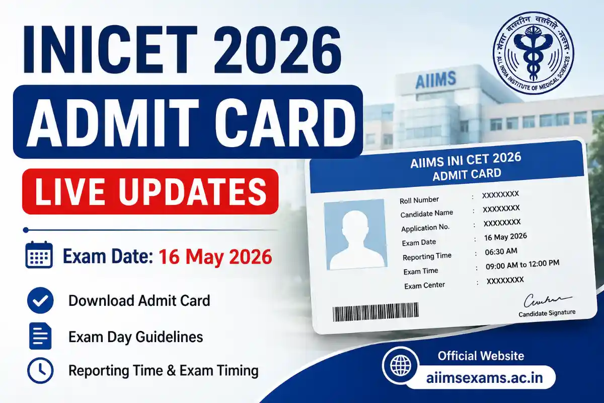 INI CET 2026 Admit
