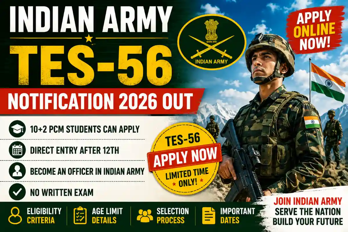 Indian Army TES-56 Notification 2026