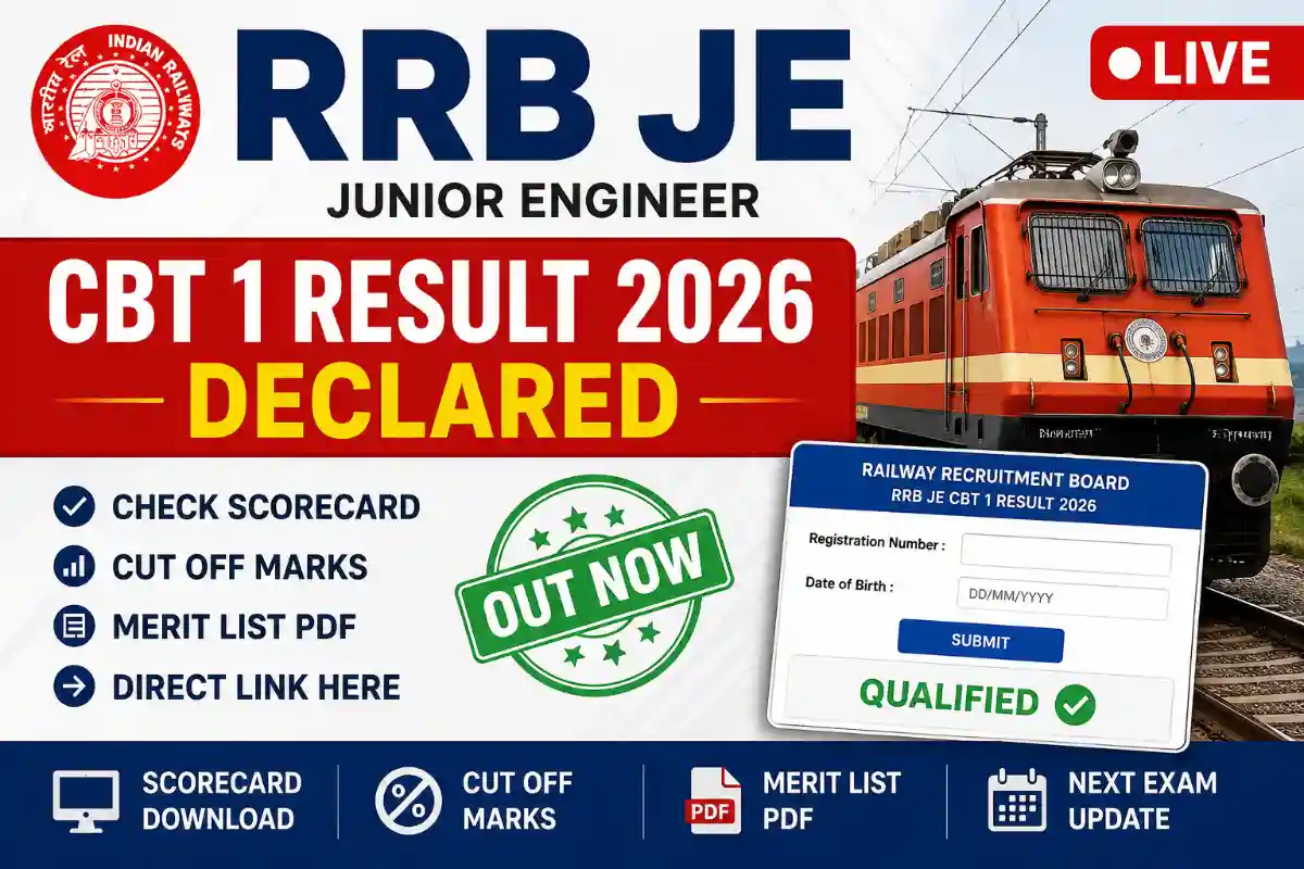 RRB JE CBT 1 Result 2026