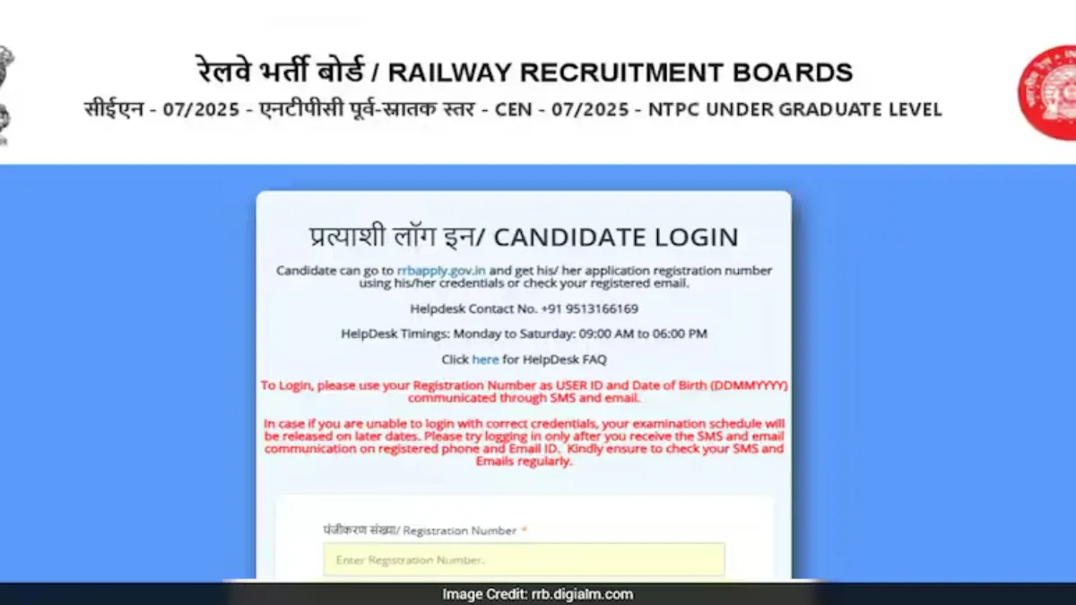 RRB NTPC Undergraduate Admit Card 2026
