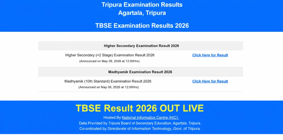 TBSE Result 2026